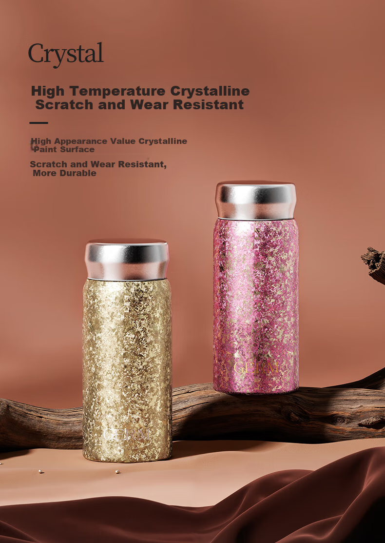Germ Pure Titanium Insulated Mug for Women, Portable Water Bottle, Ultra-Light Mini Titanium Cup, Lipstick Cup, Mid-Autumn Festival Gift Cup, 210ML Gold 14