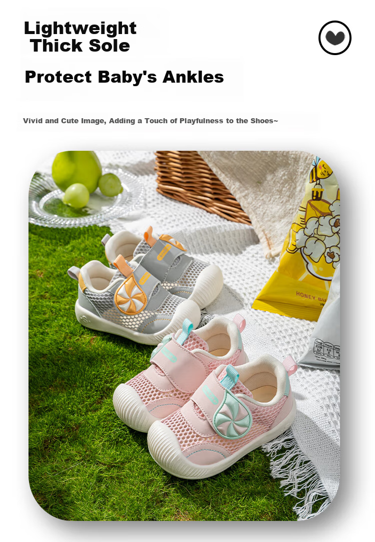 Tomberk Toddler Walking Shoes Boys Baby Sandals Summer Mesh Infant Soft Sole Functional Girls Shoes 1-3 Years Pink Size 17 3