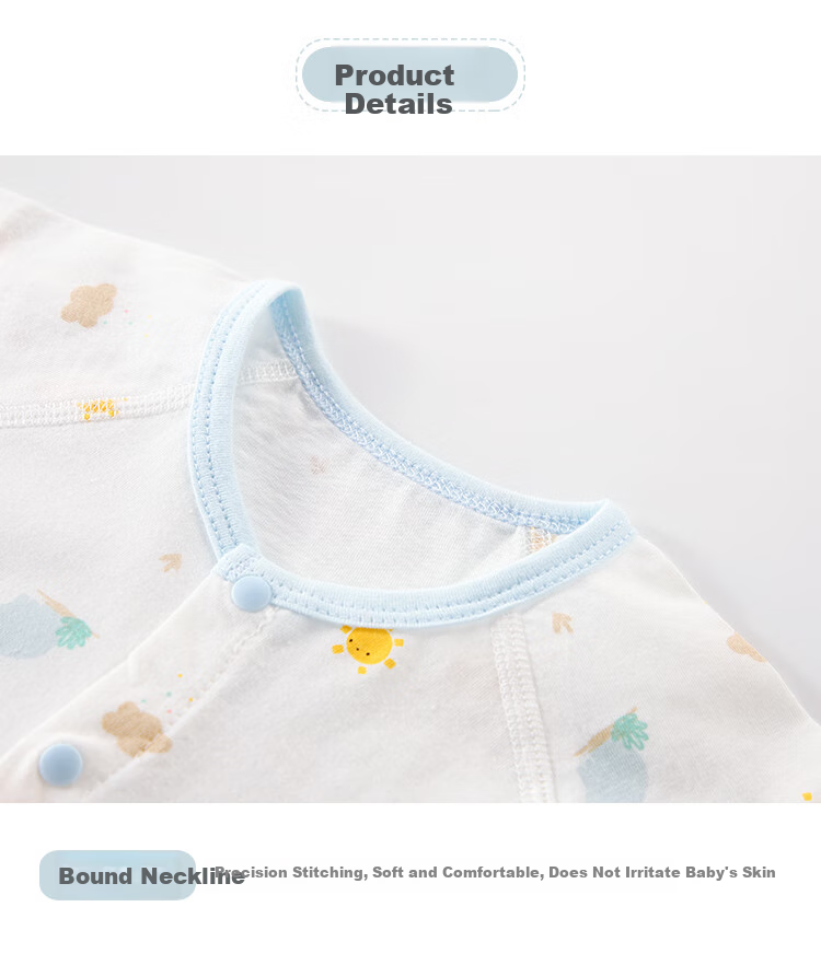 Qiaojiaoya Baby Clothes, Newborn Summer Thin Onesie, Class A Pure Cotton, Full Moon Infant Summer Romper Pajamas 8