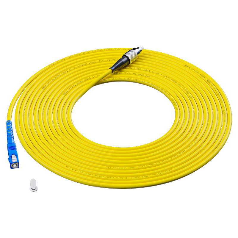 HAILE Telecom Grade Single-mode 10G Optical Fiber Patch Cord Single-core Φ3.0 (SC-FC, 9/125) 1 Meter Fiber Optic Pigtail HJ-1SC-FC-S1