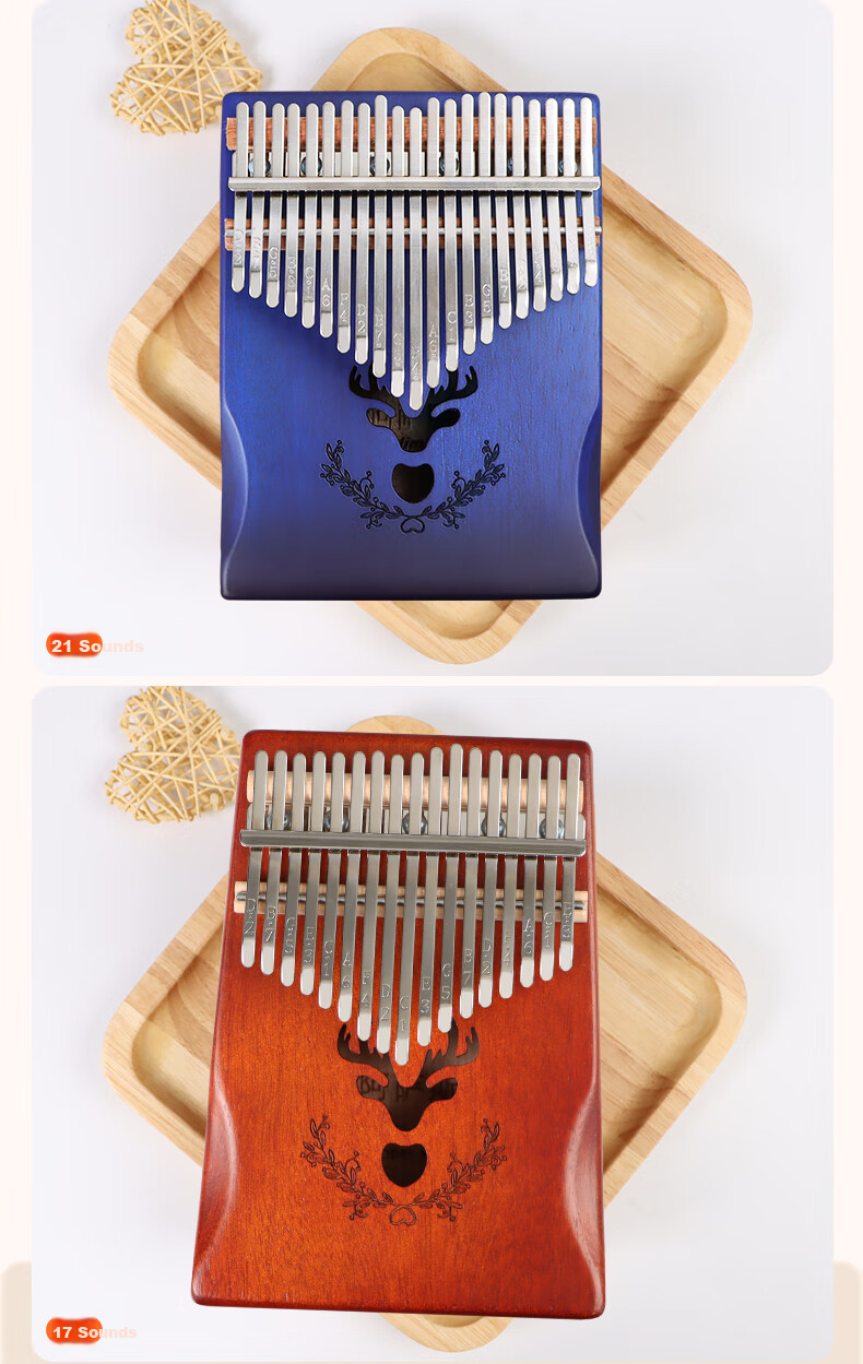 Asasi 21-Key Kalimba Thumb Piano for Adults And Children, Beginner-Level Finger Piano, Small Musical Instrument Toy 2