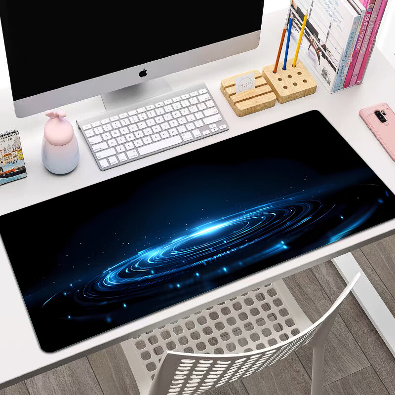 Juyingfeng Large Mouse Pad Computer Keyboard Mat Office Gaming Student Dormitory Writing Pad Cartoon Premium Edge-Locked Washable Desk Mat 800*400*3mm Lingyu Banyue 5