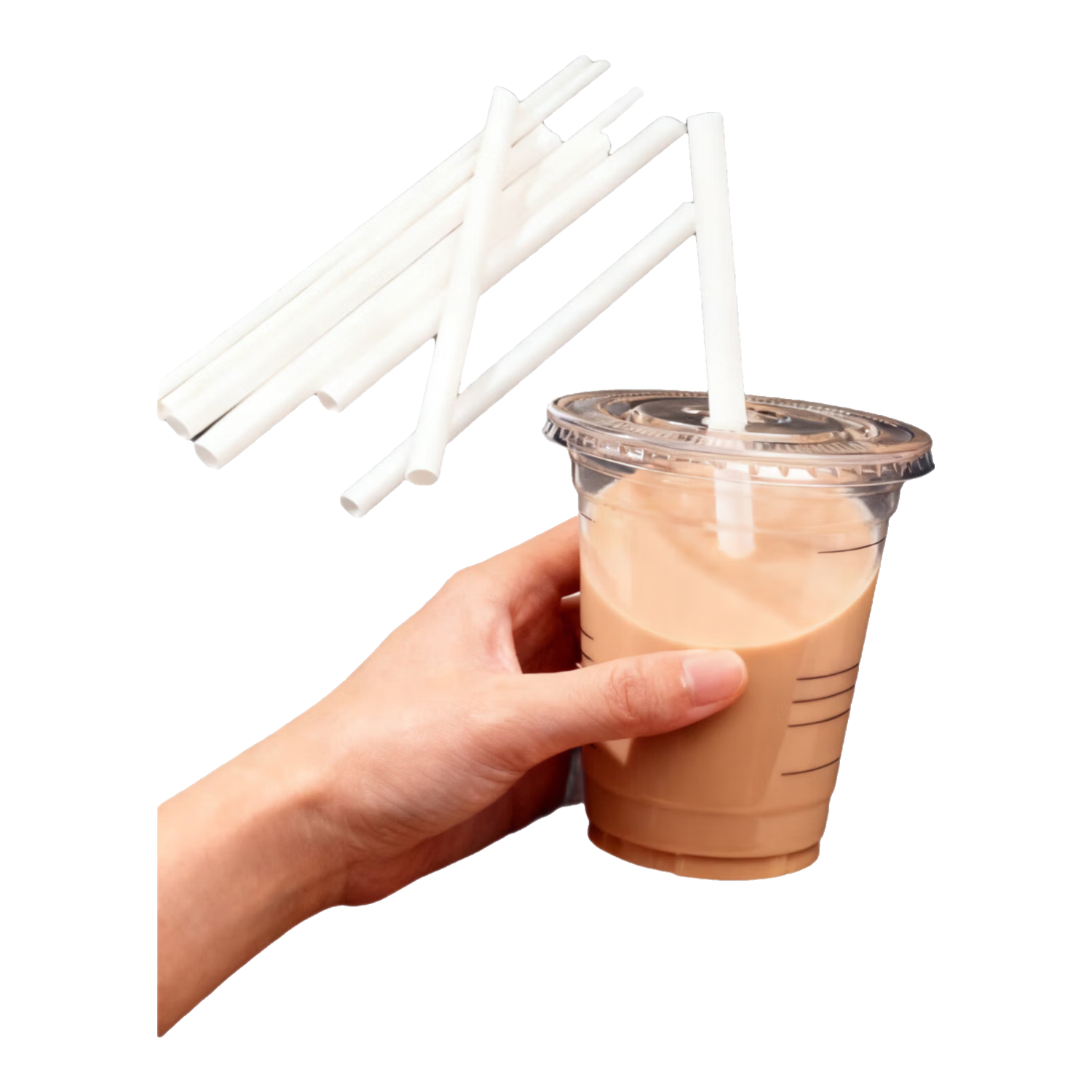 Miaoxinsi Thick Disposable Straws, Individually Wrapped, Bendable Plastic Transparent Pearl Milk Tea Straws for Pregnant Women And Childre