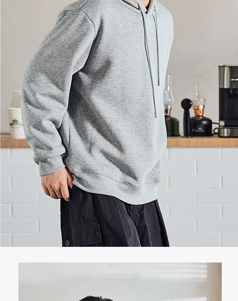 TonLion Men's Hoodie Spring Autumn Casual Loose Fit Lazy Style Unisex Sportswear Sweatshirt 12