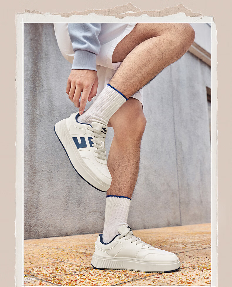 ERKE Men's Sneakers 2026 New Thick-Soled White Casual Lightweight Breathable Sports Shoes Breeze 4