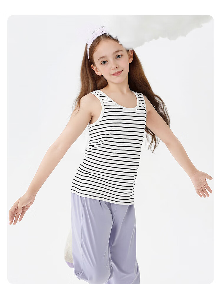 Balabala Kids Children's Underwear Girls 2026 New Spring Autumn Knitted Padded Skin-friendly Red Comfortable Slightly Stretchy Vest 3