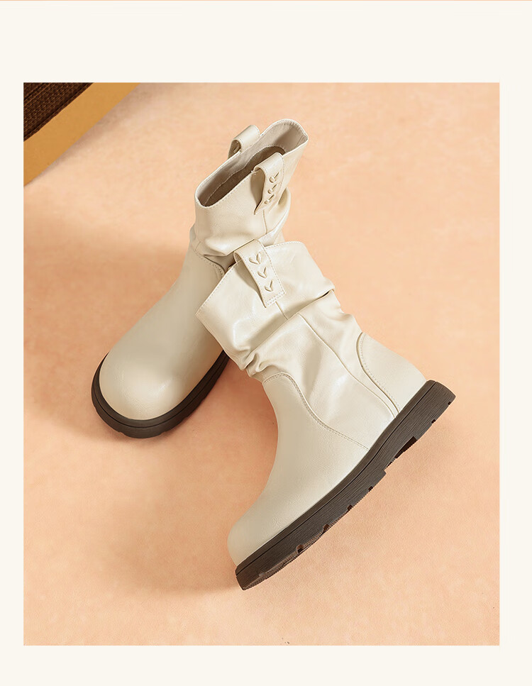 ZHR Women's Thick-Soled Ankle Boots 2025 New Winter Flat Plush Thickened Northeast Martin Boots Fashionable Short Boots 5