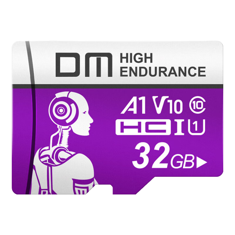 DM Daimai 32GB TF (MicroSD) Memory Card, Purple Card, C10 Surveillance Security Camera Dedicated High-Speed Memory Card Suitable for Huawei, Xiaomi, Yingshi, Pulin360