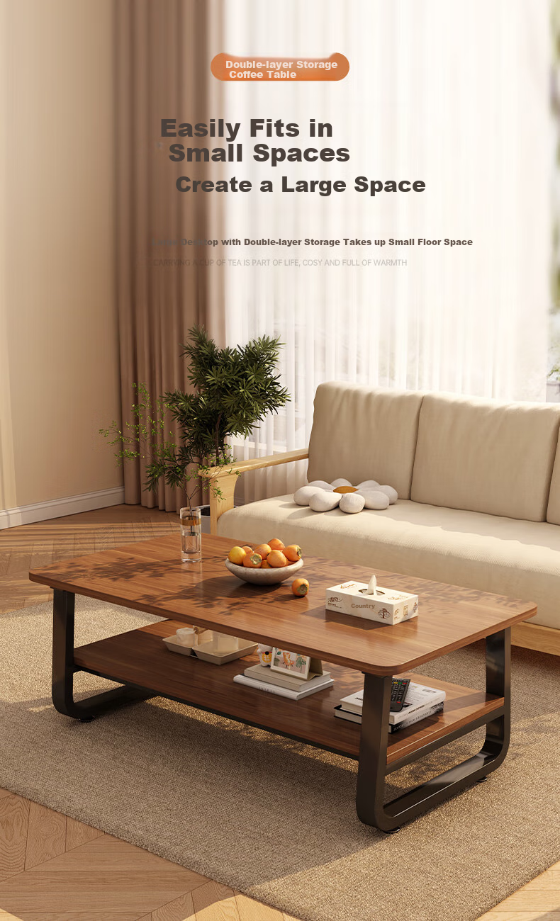 Yimo Coffee Table, Small Apartment Living Room Table, Simple Rental Apartment Small Table, Creative Square Sofa Home Tea Table 1