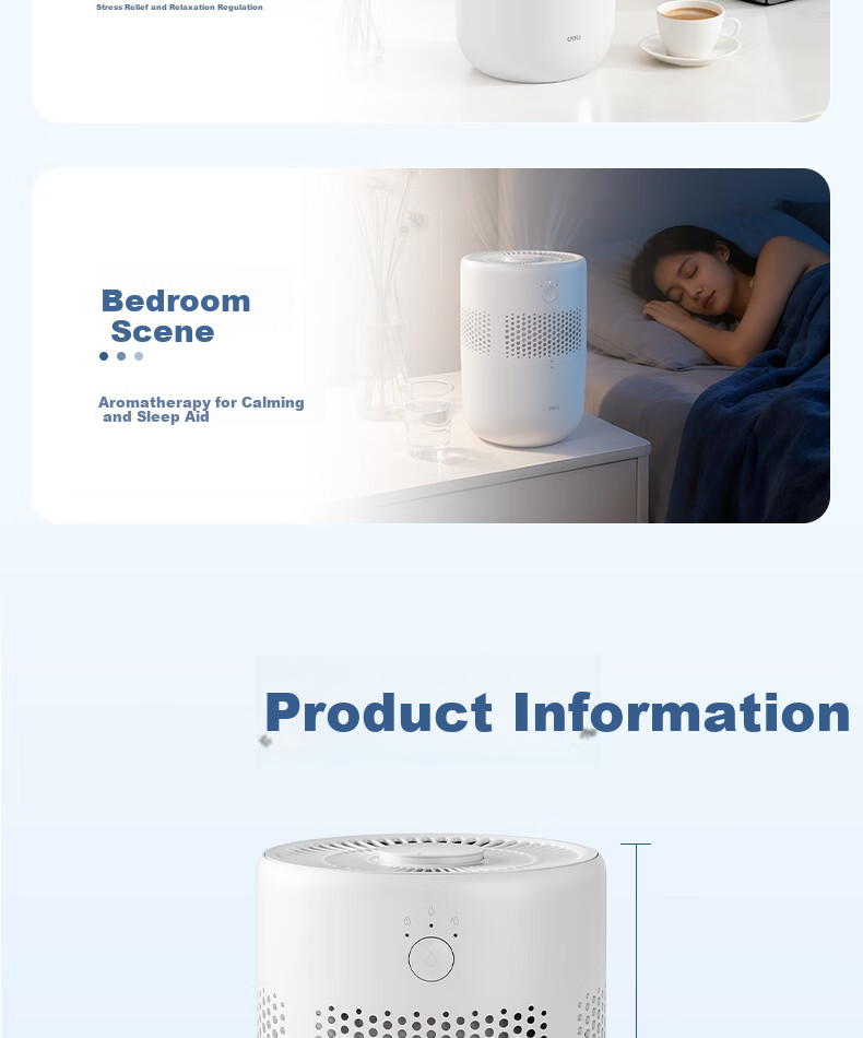 Deli Humidifier, Mist-Free, Quiet Operation, UV-C Sterilization, Desktop, Large Capacity, High Mist Output, for Office And Bedroom Use, Air Humidifier, Air Conditioner Fan Companion, Gift Item 14