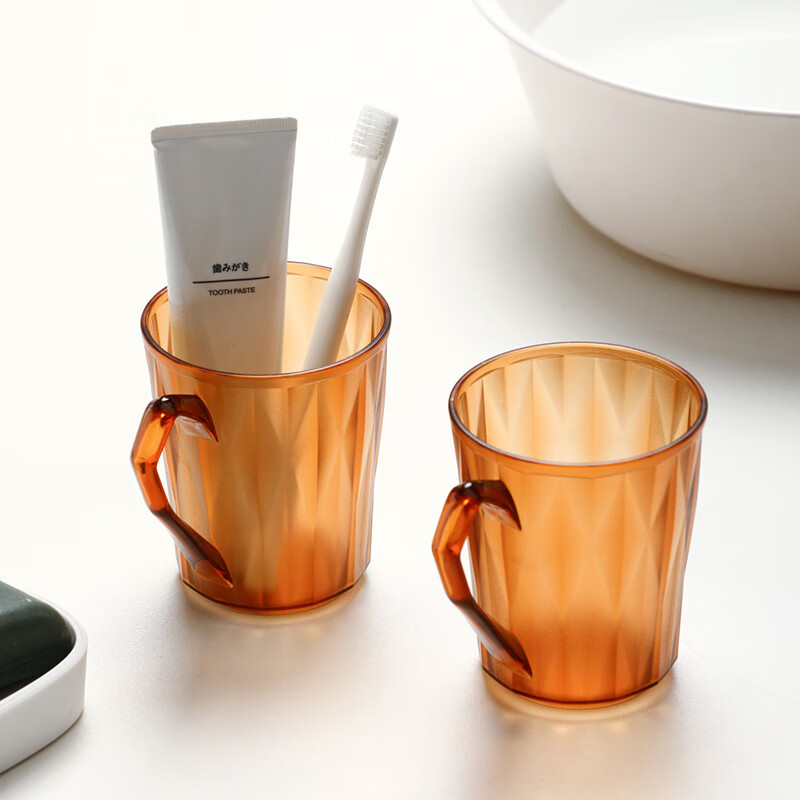 CHAHUA Mouthwash Cup, Toothbrush Cup, Tooth Mug, Set of 2, Thickened Portable Rinsing Cup for Travel And Home Use, Random Color