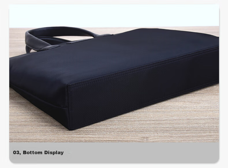 Bailiwen BK8649 Black Business Briefcase Laptop Bag for Men, Travel Commute Handbag Document Folder Large Capacity Meeting Office Storage Bag 6