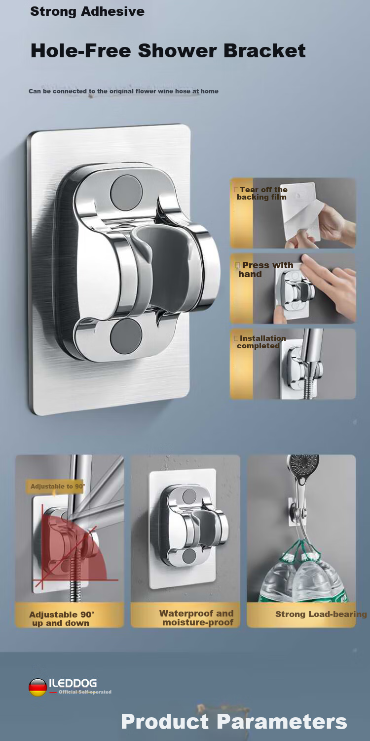 ILeddog [Germany], Pressurized Shower Head, Bathroom Bathing, Multifunctional Handheld Shower Head Set, HL-005 20