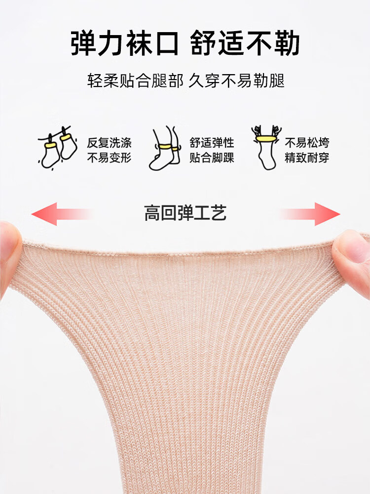 9i9 Baby Long Tube Socks Spring Children's Socks 2 Pairs Non-Slip Dot Walking Floor Socks Newborn Infant Socks S (0-1 Year) 5
