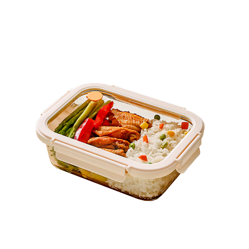 Cilock Heat-Resistant Glass Lunch Box Microwaveable Food Container with Lunch Bag for Office Workers
