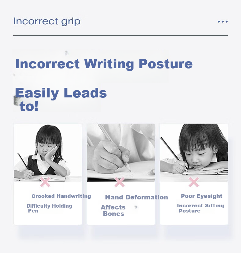 Wusheng Pen Grip Corrector, Five-Finger Posture Corrector for Kindergarten Beginners And Elementary School Students, Anti-Inward Curling Wrist Device, Children's Pen Holder And Pencil Grip Aid, Blue 1