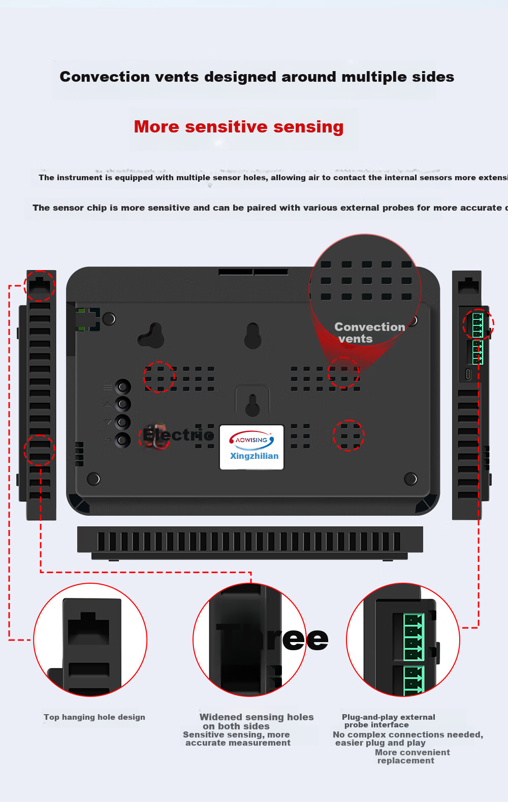 Xingzhilian Temperature And Humidity Logger Industrial-Grade Transmitter for Warehouses, Factories, And Server Rooms RS485 Communication Exportable Data 15