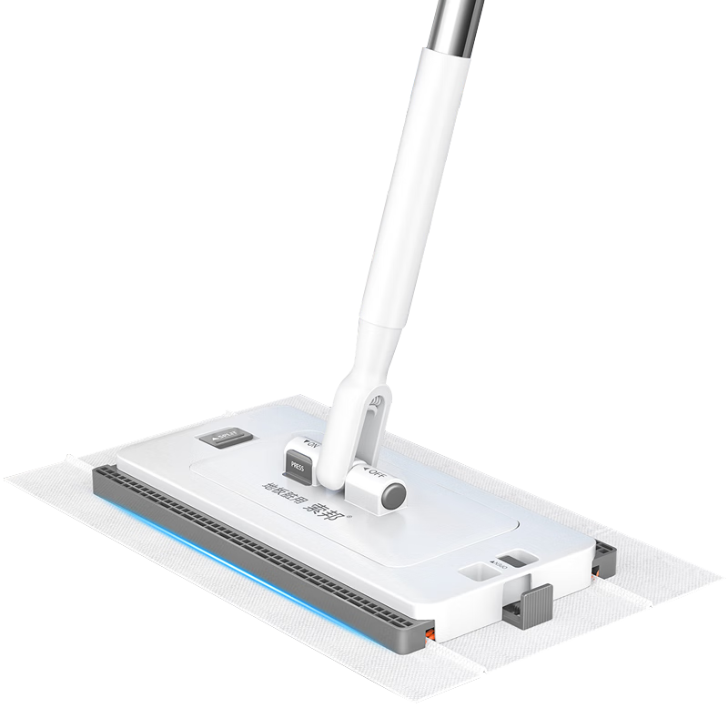 Sobon Facial Towel Mop Household Hands-Free Cleaning Telescopic Rod Flat Clip Cloth Mop Floor Cleaning Tool Dust Removal Mop Cloth