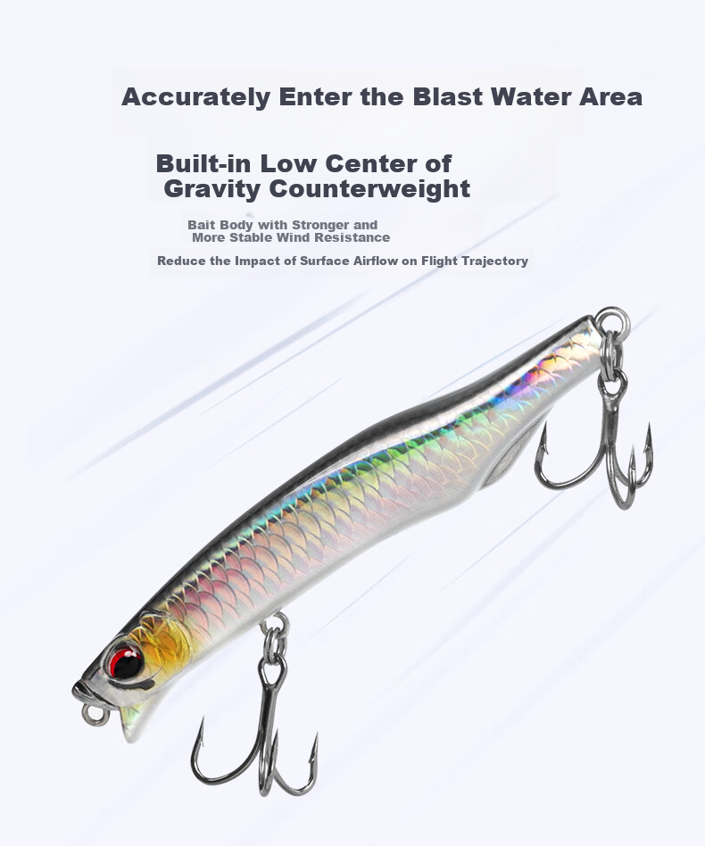 Guowangliya Lure, Qiao Ying Sinking Pencil Long-Casting Lure, Freshwater Popper Bait, Carp-Specific Killer Bait, 11g/LN04 9
