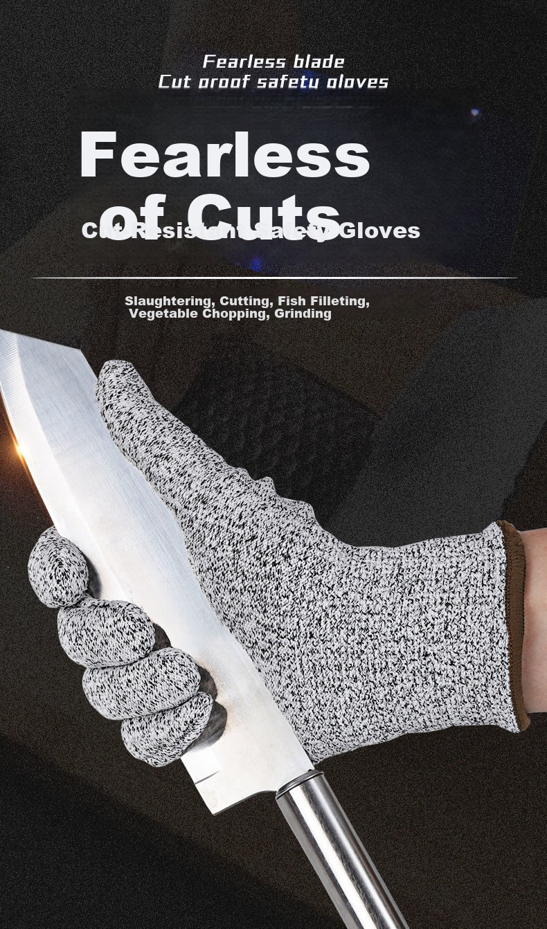 Lugong Level 5 Cut-Resistant Gloves, PU Latex Palm Coating, Heat Insulation Waterproof Non-Slip Wear-Resistant for Manual Work, Vegetable Cutting Hand Protection Woodworking Anti-Cut Tactical Anti-Cutting, Labor Protection for Men And Women, 2 Pairs Per Pack 2