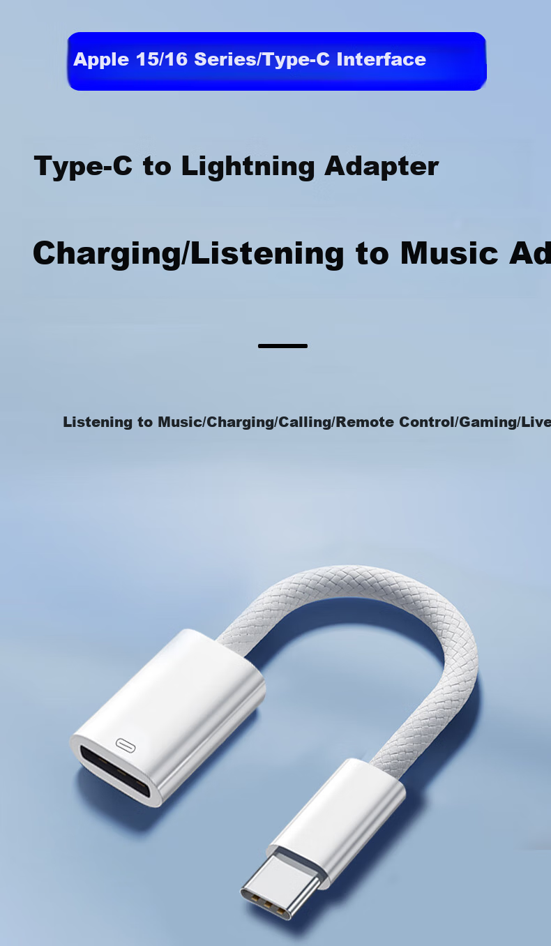 Masentek Type-C to Lightning Adapter for Apple Earphones, IPad, Macbook, DAC for Apple 16/15 Inch, Huawei, Xiaomi Tablets And Laptops 2