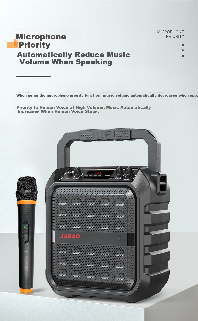 Huabao 1052 Wireless Bluetooth Speaker, Outdoor High-Volume Square Dance Sound System, Compact Home Radio, Portable Handheld Speaker for Street Vendors And Market Stalls, with Payment Code Voice Announcer 8