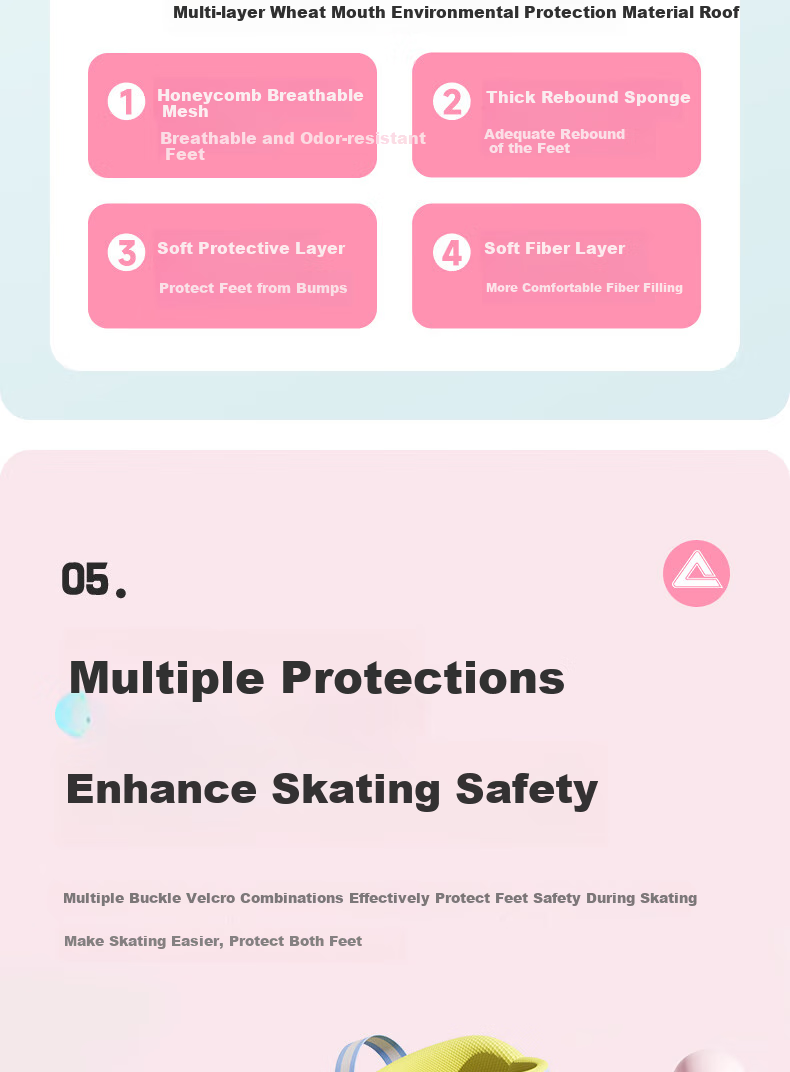PEAK Roller Skates, Children's Inline Skates, Boys And Girls Roller Skates, Hip Protection [Elementary And Middle School Roller Skating Class], Birthday Gift, Blue M 10