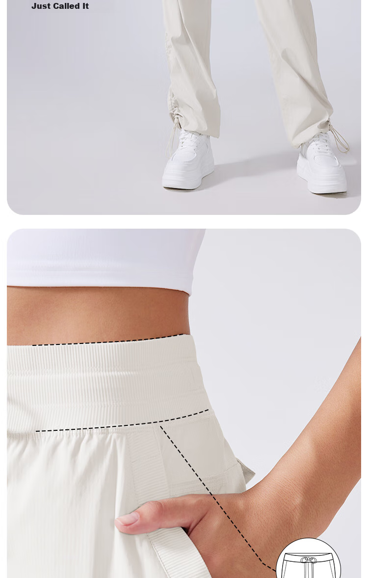 LangSha Loose-Fit Mid-Rise Cargo Pants for Women, Spring/summer 2025, Quick-Dry Lightweight Multi-Pocket Wide-Leg Outdoor Sports Casual Trousers 6