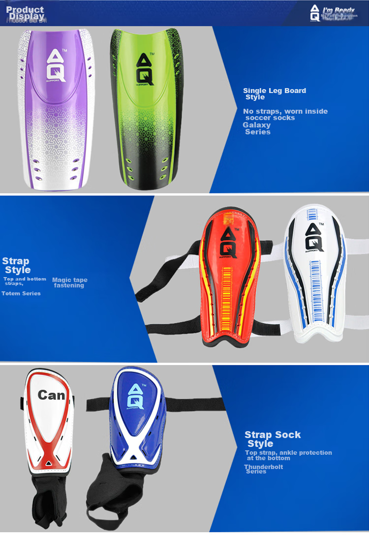 AQ Soccer Shin Guards Sports Insert Plates for Adults And Children, S63681, Two-Pack, M140-160cm 8