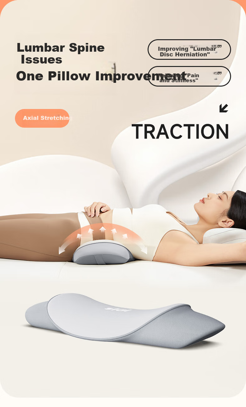Silaiyi Lumbar Support Pillow, Back Cushion, Bed Back Pad, Pregnancy Waist Brace, Memory Foam Lumbar Disc Support 2