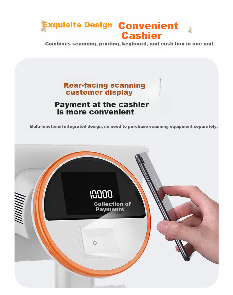 AOKIA POS800 All-In Cash Register for Retail, Supermarket, Convenience Store, Tobacco And Liquor Shop, Restaurant, Food Ordering, Payment Processing, QR Code Scanning Software, Cashier Computer, And Member Management System 10