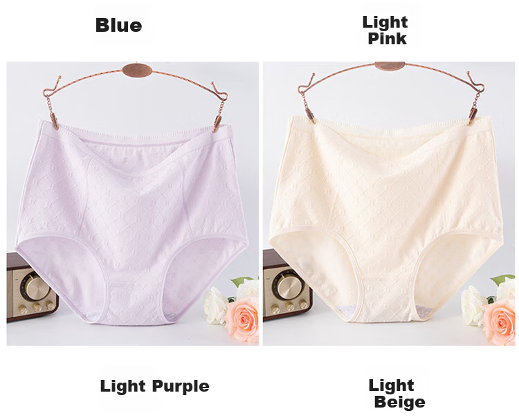 Dushiliren 26 New Women's Underwear, Pure Cotton Antibacterial High-Waist Plus Size Panties for Curvy Women, 200 Jin (100kg) Plus Size Mom Shorts Gift 13