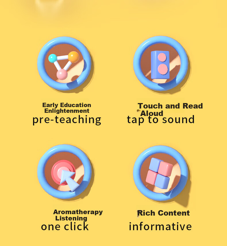 Leilang Talking Early Education Audio Book, Ages 0-9, Point-And Reading Machine, Sound Book, Children's Toy, Birthday Gift for Boys And Girls 2