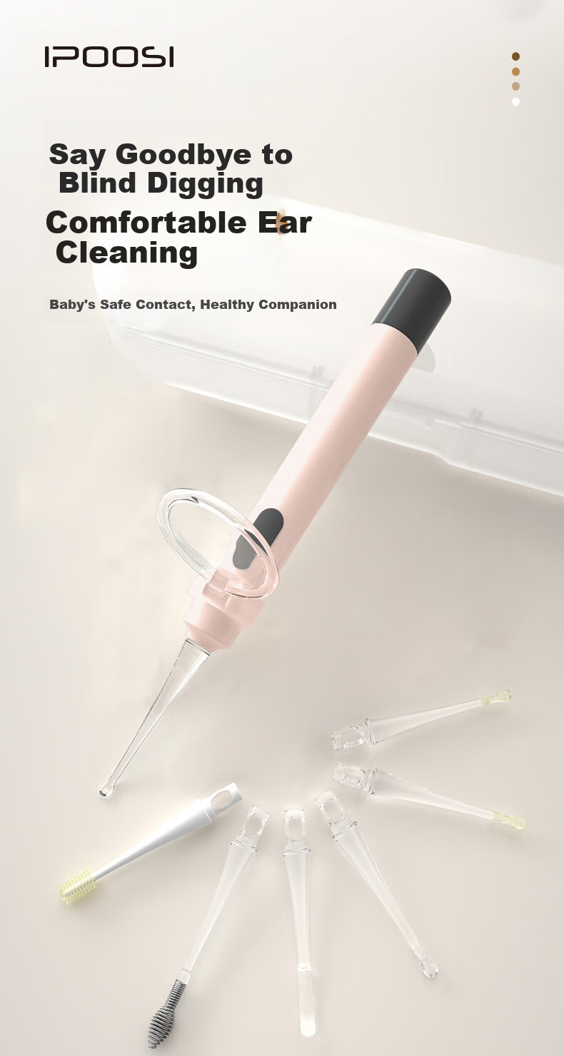 Baoshi Children's Ear Pick, Light-Up Visible Ear Cleaning Tool, Rechargeable Portable Ear Cleaning Kit Set 1