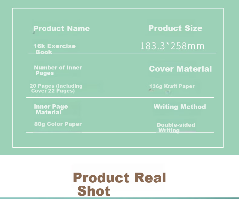 Duoliboshi, 10 Sets, 16K22 Sheets Grid Arithmetic Notebook, 2 Columns 4 Rows, Math Notebook, Bead Calculation Notebook, Vertical Calculation Notebook, Arithmetic Notebook for Primary And Secondary School Students, Hebei Vertical Flip Homework Notebook 13