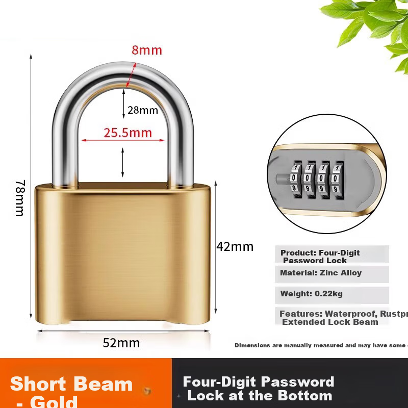 Chugong Combination Padlock Waterproof Rust-Proof Anti-Theft Travel Lock for Luggage, Locker, Backpack, Gym, Home Use, Large Gate Lock 3