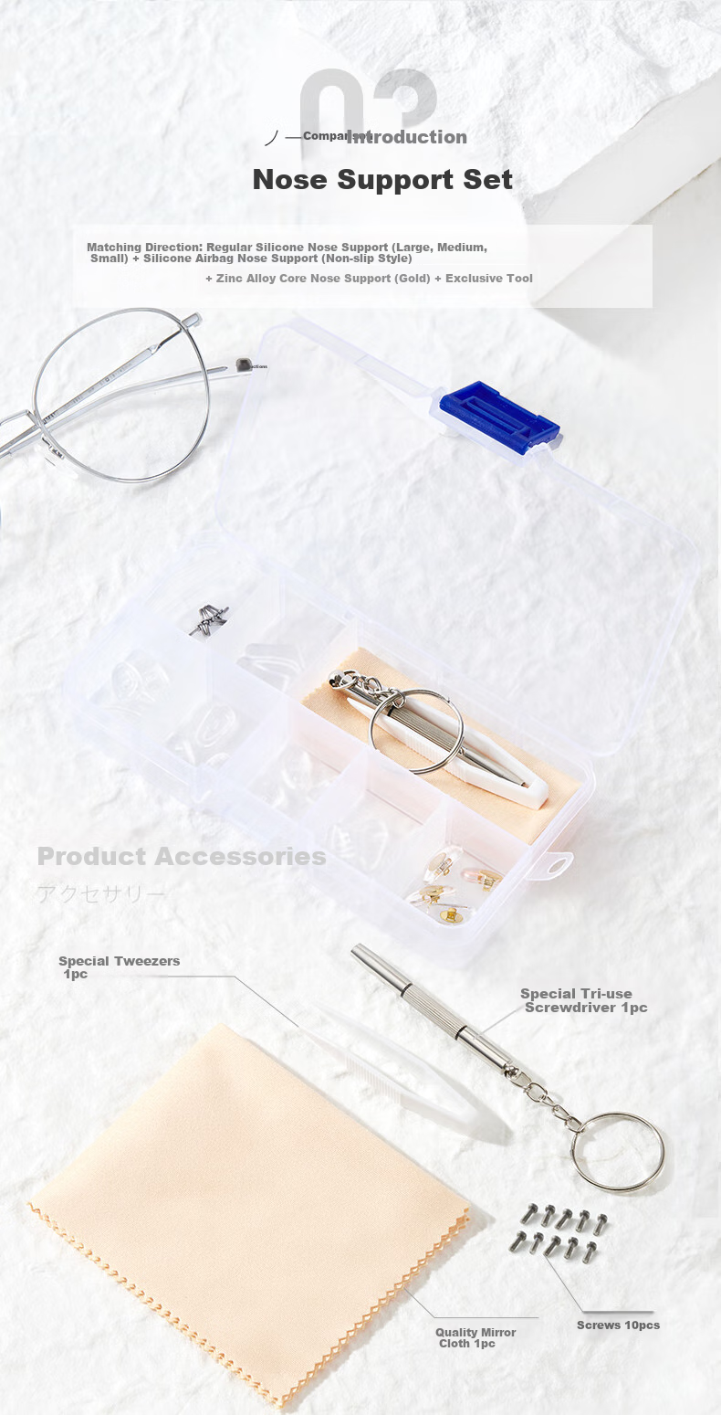 Yanjingbang Titanium Metal Anti-Pressure Mark And Non-Slip Nose Pads, Bridge And Eyeglass Frame Accessories 21