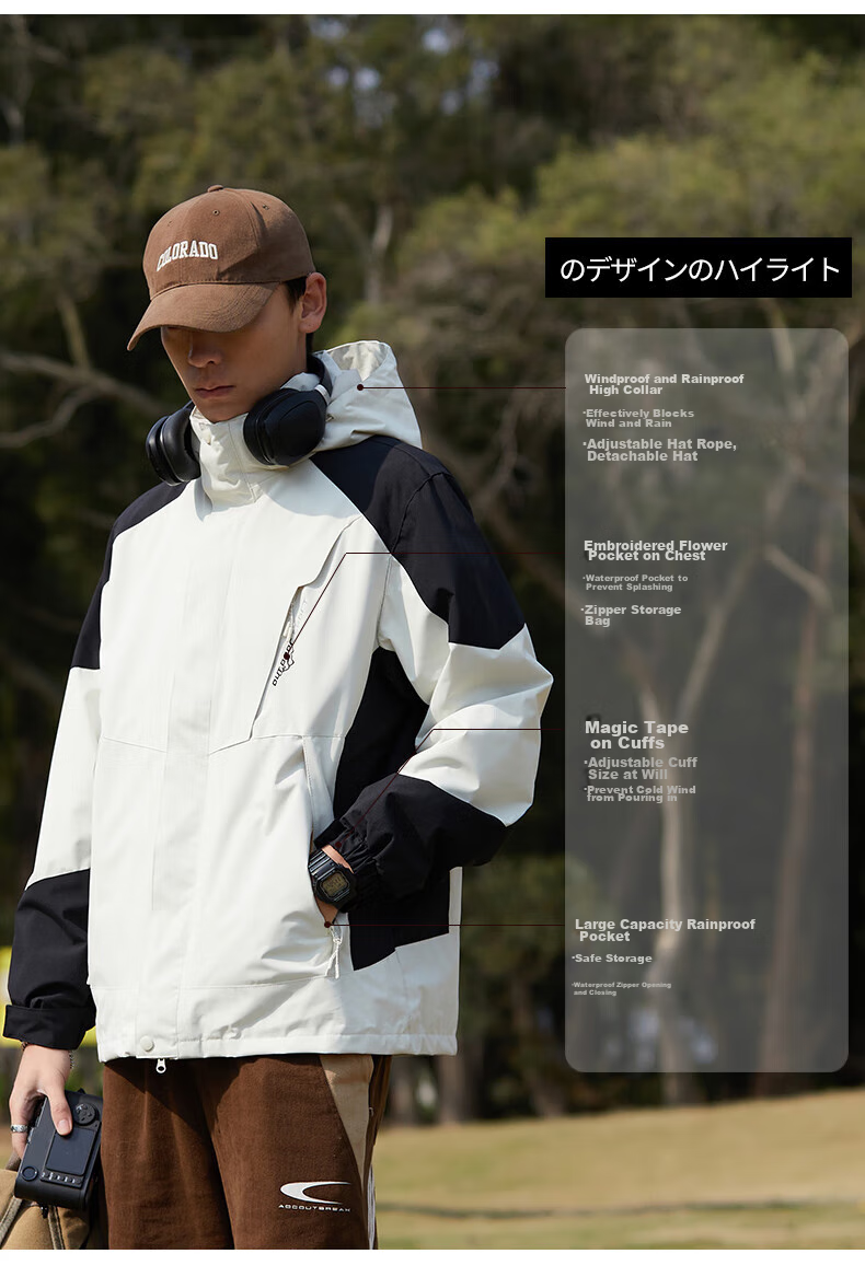 JEEP SPIRIT Windbreaker Jacket for Men And Women, Spring And Autumn Outerwear, Outdoor Windproof Coat, Warm Windbreaker 3