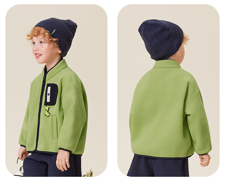 MQDMINI [Anti-Static] Boys' Fleece Jacket Children's Outdoor Sports Camping Baby Toddler Coat 12