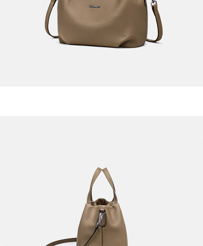 C.BANNER First Layer Cowhide Women's Handbag Large Capacity Shoulder Crossbody Bag Birthday New Year Gift for Girls Girlfriend 5
