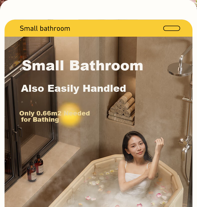 Miaoxinsi Foldable Bath Tub for Home Use, PVC Insulated Long-Lasting Hot And Cold Water Soaking Tub for Adults And Children, 1.2M 11