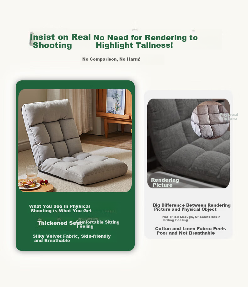 JIAYI Lazy Sofa, Can Lie Down And Sleep, Bed Chair, Tatami Sofa Chair, Bedroom Backrest Chair, Balcony Bay Window Cushion Chair 2