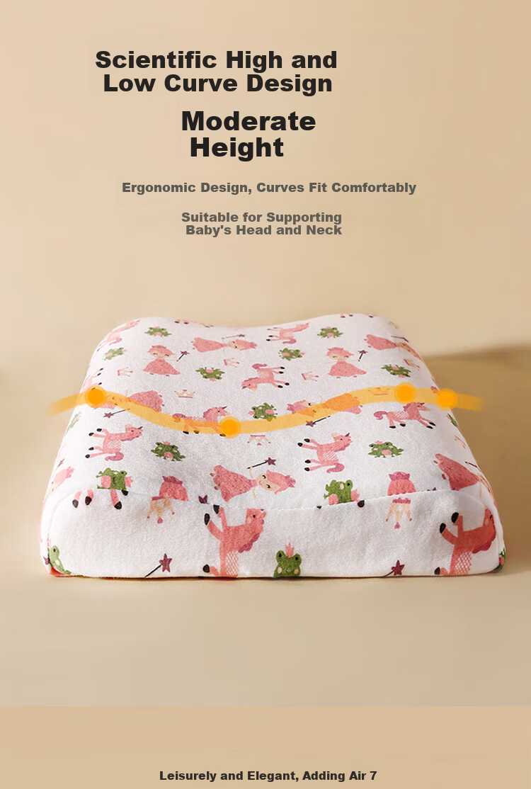 Aibaoshi Children's Pillow, Baby Kindergarten Nap Pillow, Infant Pillow for Ages 2-12, Primary School Student Rest Pillow, Little Princess S417 5