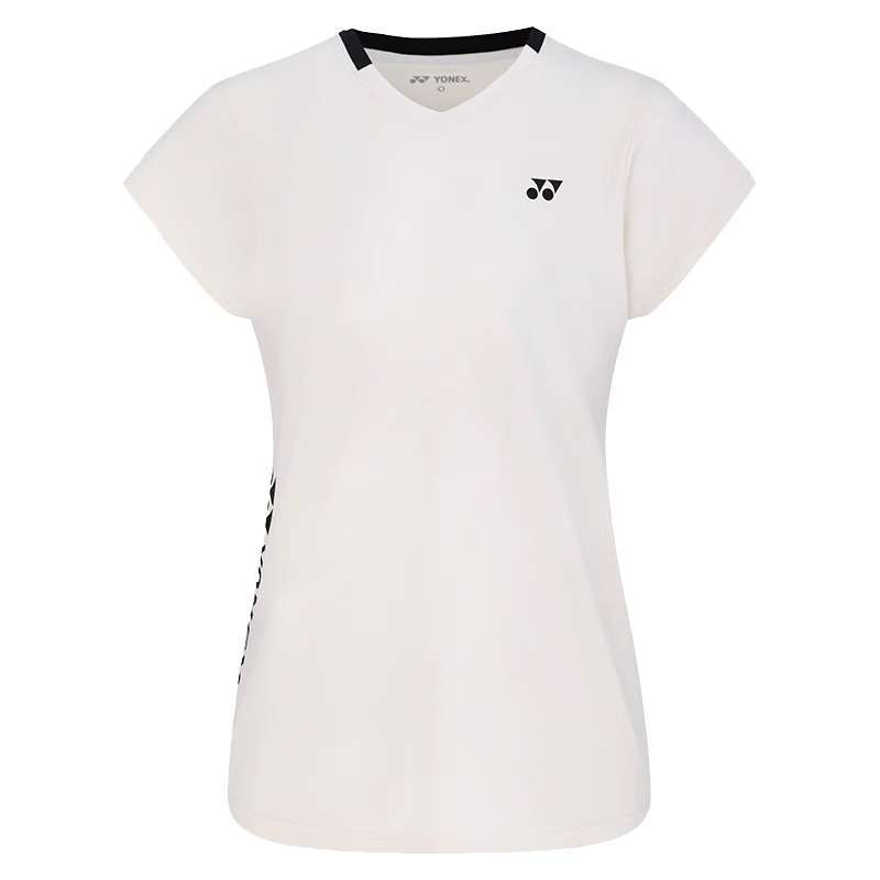 YONEX Women's Badminton Sports T-Shirt Short Sleeve Breathable Top 215065BCR Ivory White L