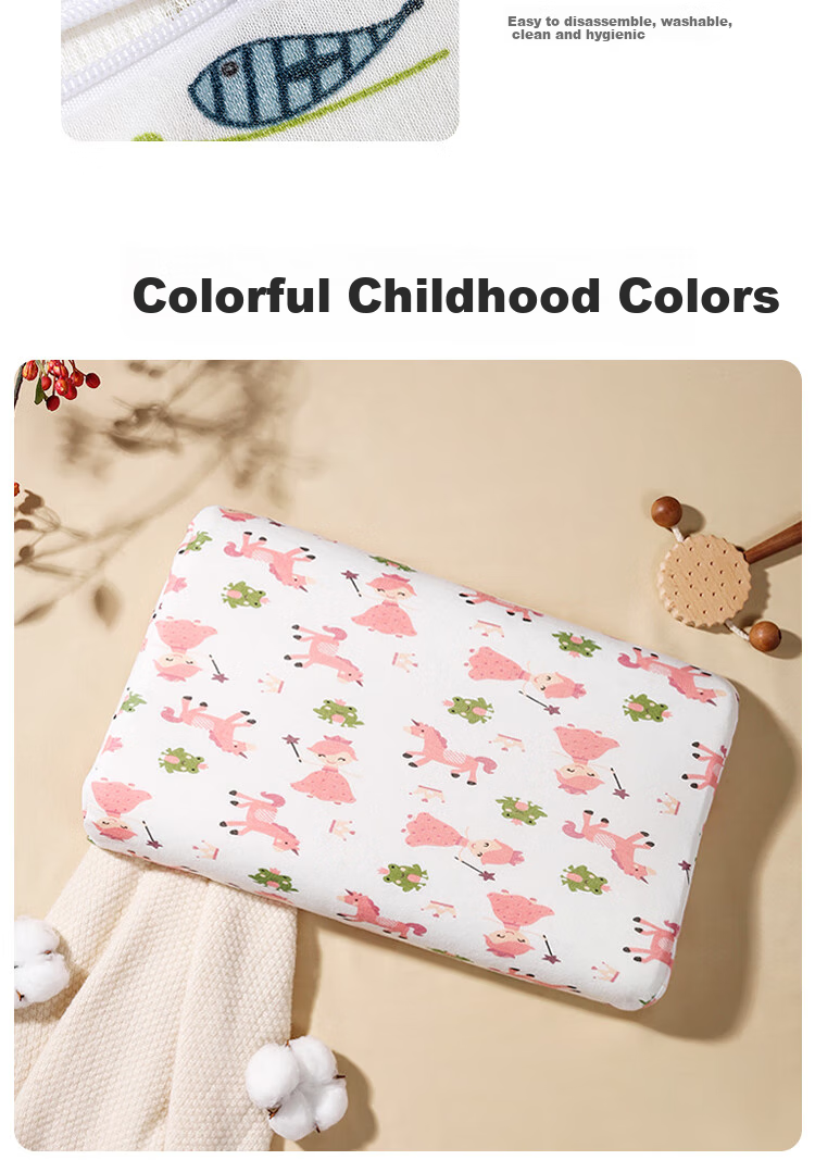 Aibaoshi Children's Pillow, Baby Kindergarten Nap Pillow, Infant Pillow for Ages 2-12, Primary School Student Rest Pillow, Little Princess S417 14