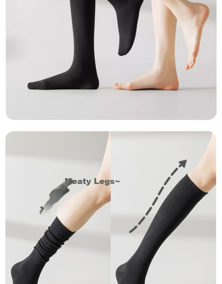 Duweike Compression Socks, Athletic Calf Sleeves, Muscle-Boosting Running, Cycling, Jump Rope, Hiking, Fitness Long Socks, 2 Pairs, Black 5
