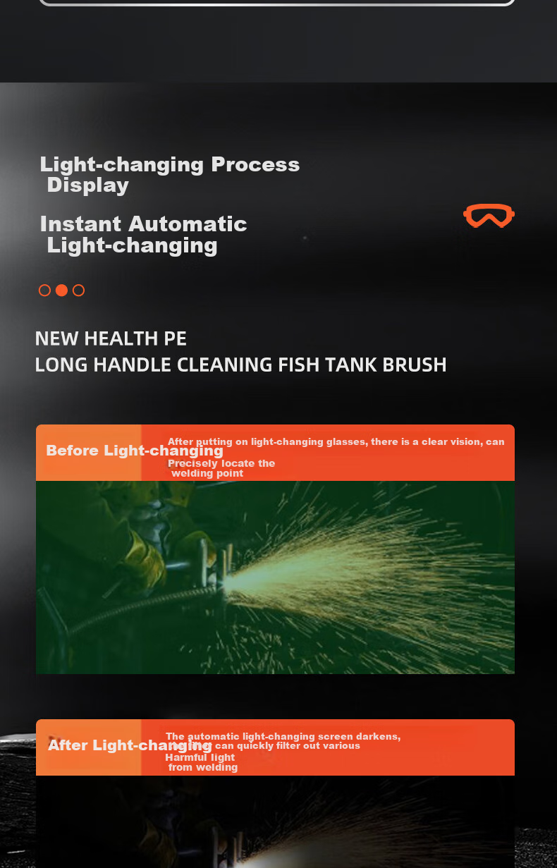 Leyoubaiyi Automatic Darkening Welding Glasses for Welders, Specialized Anti-Glare Arc Eye Protection Goggles with Color-Changing Lenses 3