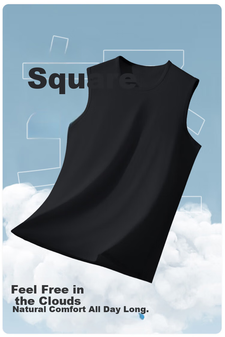 LangSha Men's Tank Top, 2026 New Style, Pure Cotton, Wide Shoulder, Thin, Breathable, Youth Sports Fitness, Outer Wear, Sleeveless Top 6