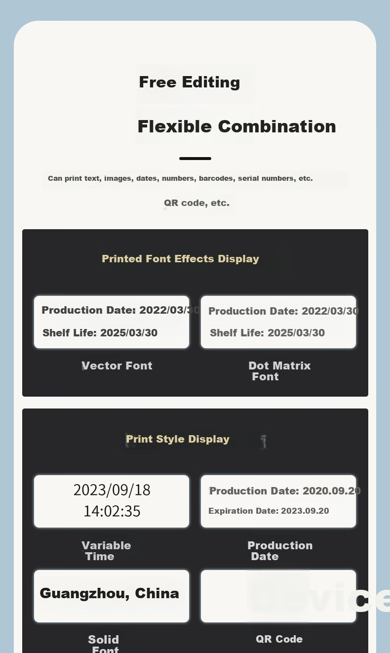 Kemi Handheld Inkjet Printer, Production Date Sequence Number Text QR Code Logo, Cardboard Plastic Glass Metal Quick-Drying Inkjet Printer, M1P 6