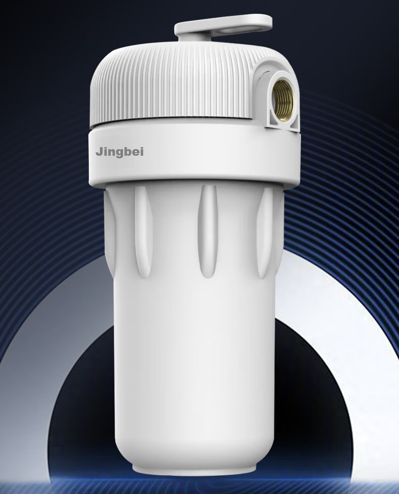 Jingbei Large White Bottle Pre-Filter with Backwash Function, 5T/H Household High Flow Tap Water Mini Central Water Purifier, 1 Micron Fine Filtration with Backwash 5